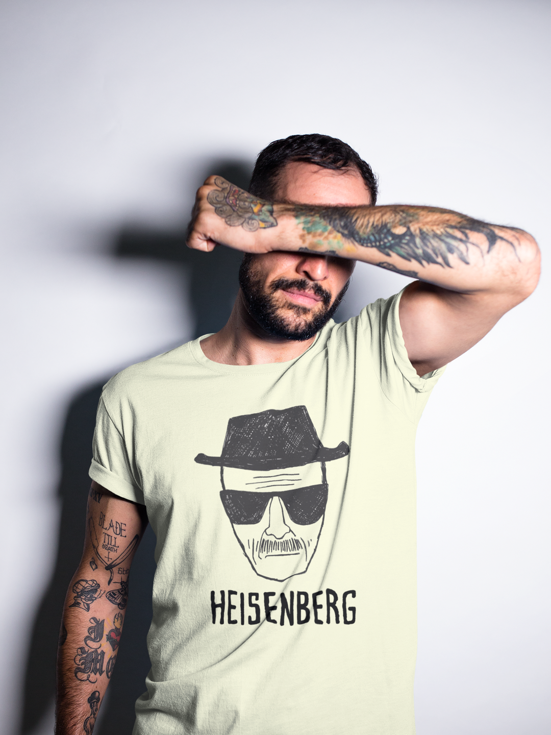 Don't test your fate! If you do, you'll want to have Walter White on your side. Fans of the hit television series , Breaking Bad will love this Heisenberg shirt celebrating the character Walter White.