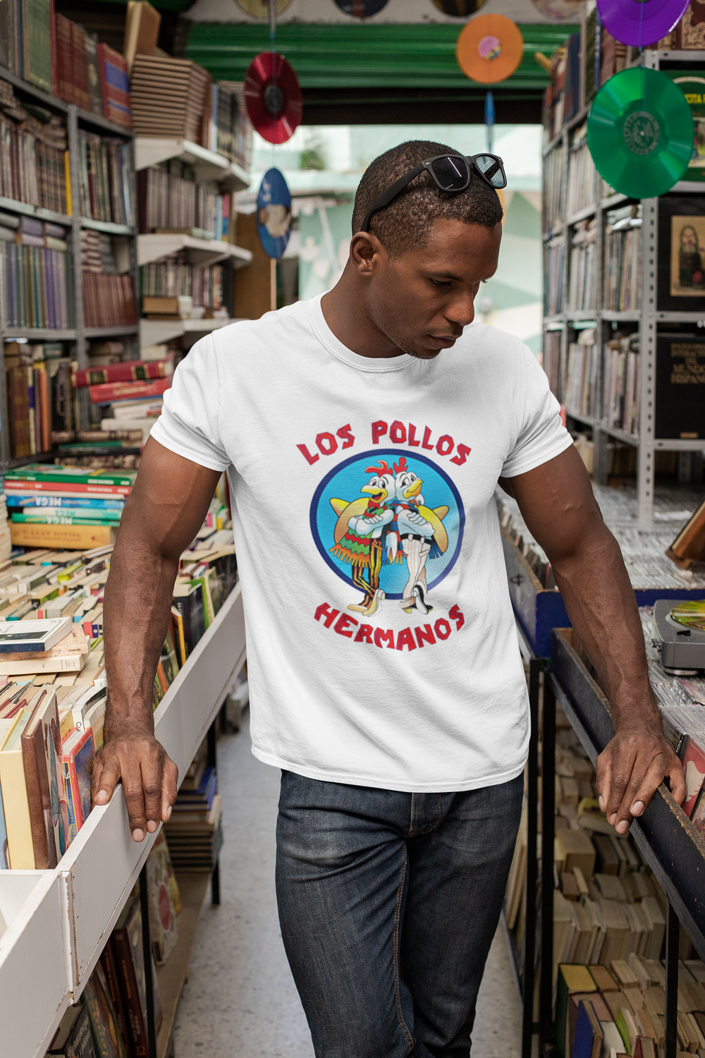 Show your love for the infamous drug empire duo Walter White and Jesse Pinkman with this Breaking Bad Los Pollos Hermanos tee! This shirt is the perfect gift for fans who know there was more than delicious chicken being cooked-up in Gus's restaurants.