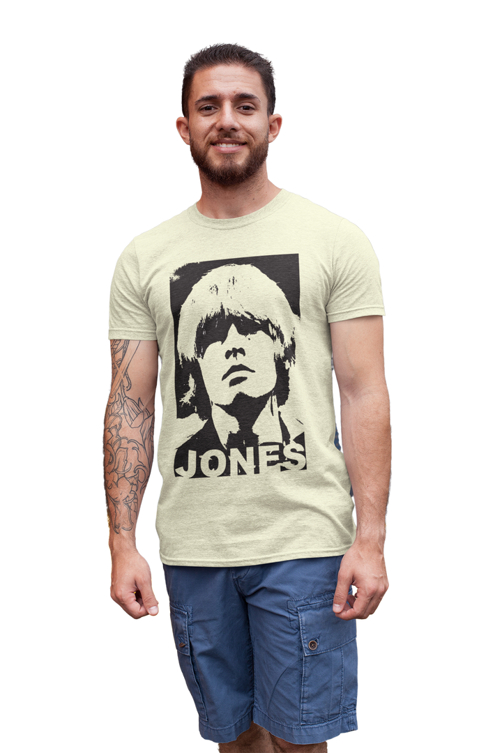 Brian Jones of The Rolling Stones Retro Negative Effect T-Shirt – Brian Jone’s attitude and stage presence did a good deal to help define the Rolling Stones' image in the 1960s, and his skills on a variety of instruments lent many of their records a diversity and eclecticism that the group would never match after his departure. Jones was already a rebel who embodied the more flamboyant aspects of the Rolling Stones' lifestyle even before the Rolling Stones formed. A true one off!