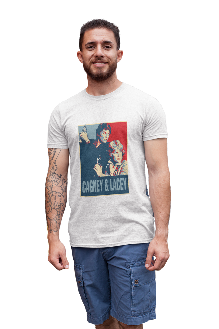 Step back in time to the glorious days of Cagney and Lacey with this super cool retro t-shirt!