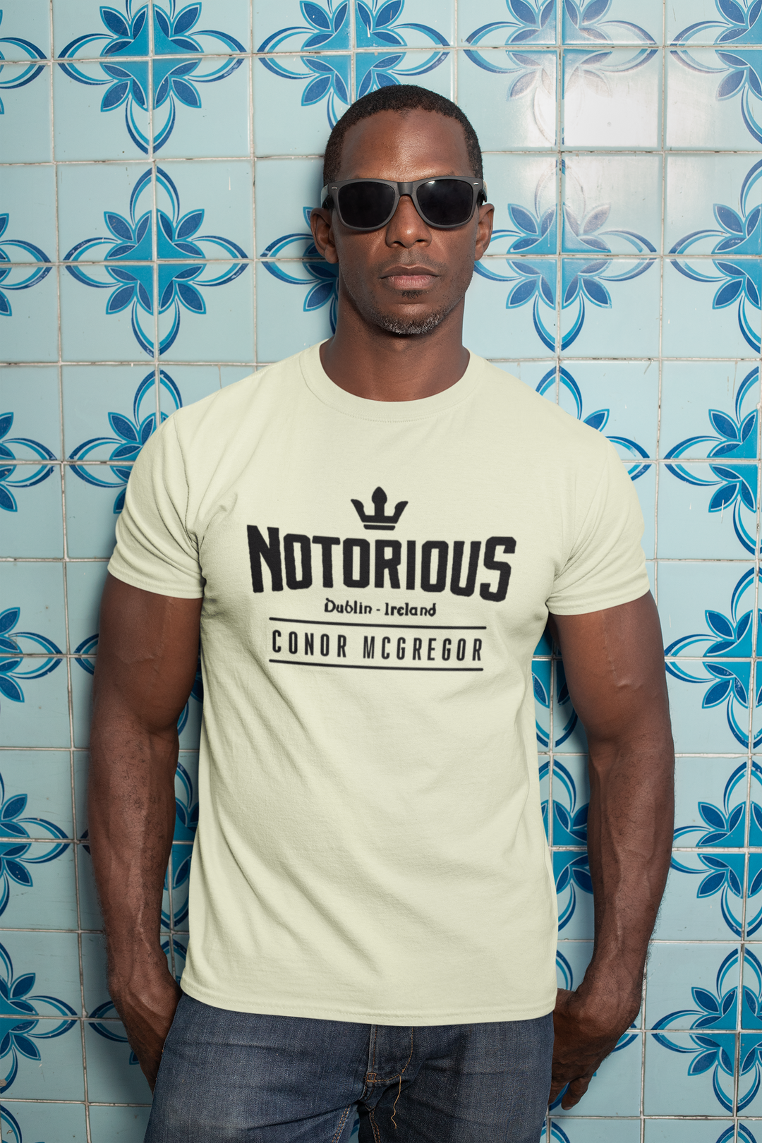 Notorious Conor McGregor T Shirt - UFC Fight Night King Ireland Dublin MMA.
Show your support for Conor McGregor with this UFC T-shirt featuring The Notorious graphic. Perfect for fans of the UFC, this T-shirt is a must-have for any collection.