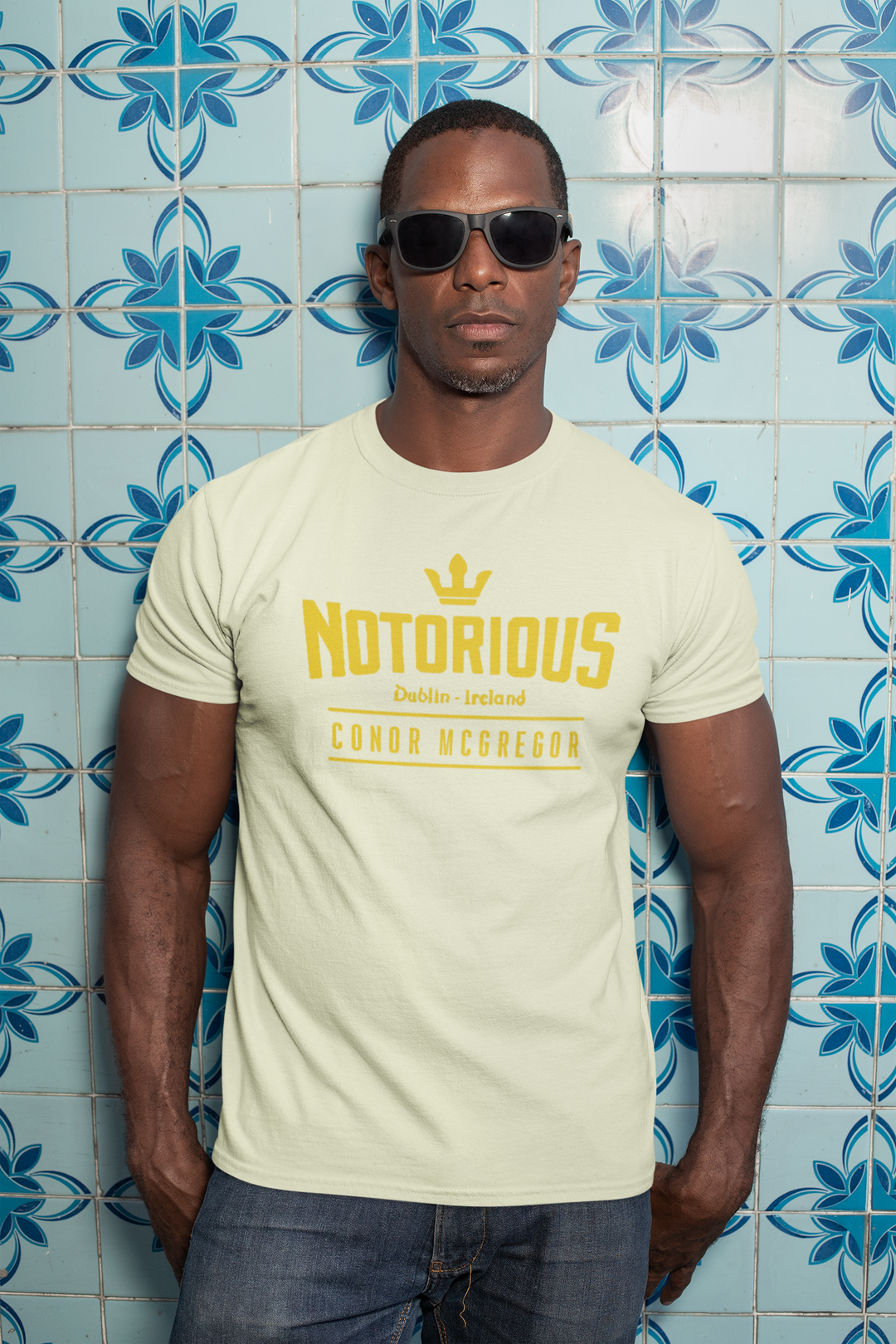 Notorious Conor McGregor T Shirt - UFC Fight Night King Ireland Dublin MMA.
Show your support for Conor McGregor with this UFC T-shirt featuring The Notorious graphic. Perfect for fans of the UFC, this T-shirt is a must-have for any collection.