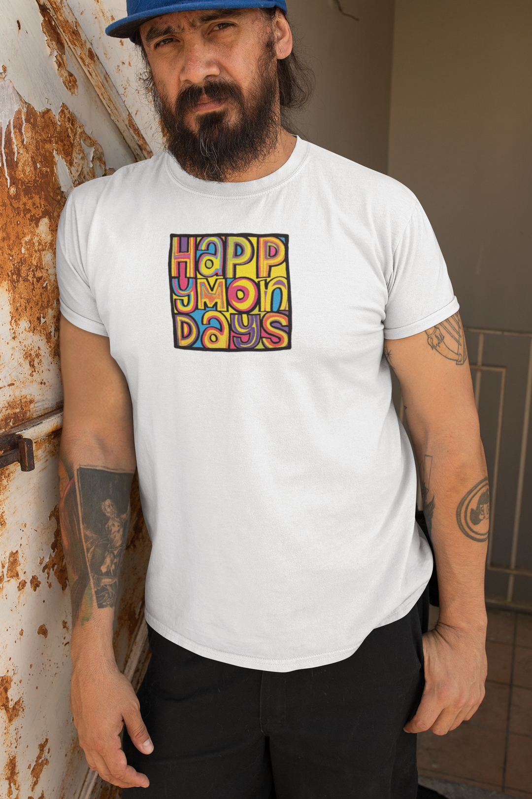 Happy Mondays - Wrote For Luck T-Shirt
Happy Mondays are a rock/acid house fused group that emerged from the "madchester" scene along with The Stone Roses in the late 1980s. Known for their legendary on and off-stage antics, lead singer Shaun Ryder and member Bez were notorious for their drink and drug-fueled behavior. Bez's unique dancing style became a highlight of their live gigs. The band still tour from time to time and we can highly recommend you try and catch them!