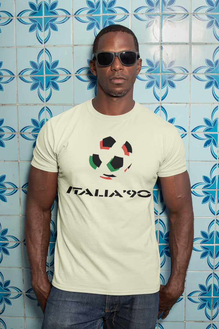 Italia 90 World Cup Retro Vintage Style Football T-shirt.
We love a retro t-shirt here and our ultra cool Italia 90 Football World Cup t-shirt is no exception.
