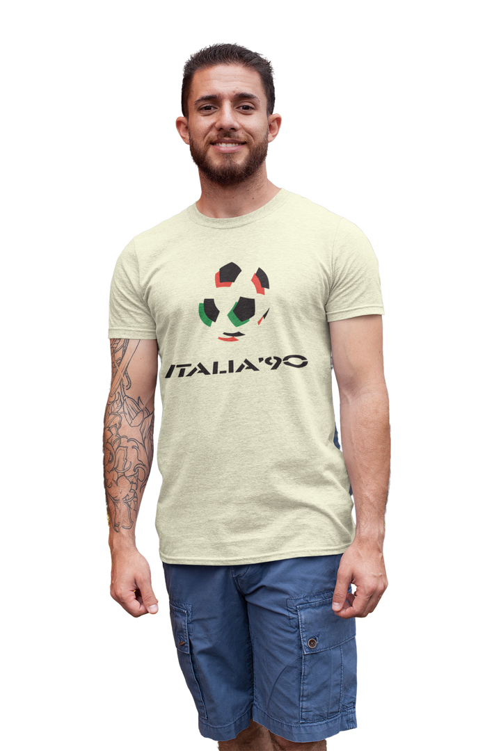 Italia 90 World Cup Retro Vintage Style Football T-shirt.
We love a retro t-shirt here and our ultra cool Italia 90 Football World Cup t-shirt is no exception.