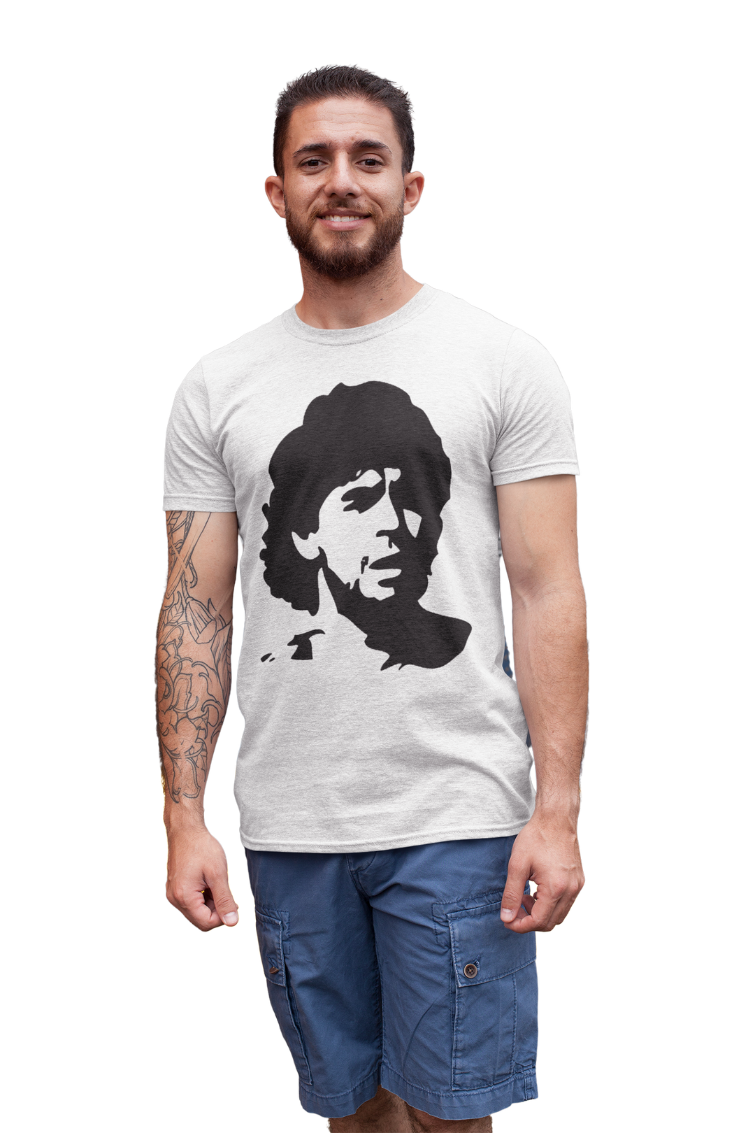 Che Guevara was such a hero to Diego Maradona that he had a tattoo of the legendary revolutionary on his arm so we decided to create this t-shirt as a tribute to the Argentinian Football legend in the style of the iconic Che image.