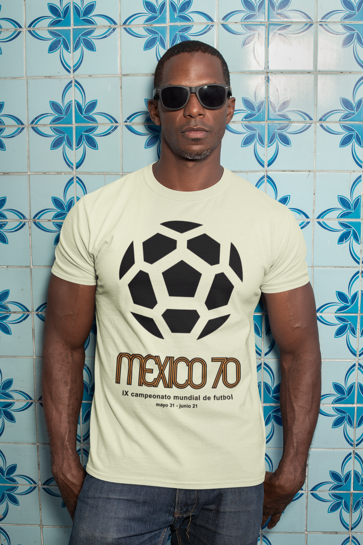 Mexico 70 / 1970 World Cup Football Soccer Retro Vintage style T-Shirt.
We love a retro t-shirt here and our ultra cool Mexico 70 Football World Cup t-shirt is no exception.