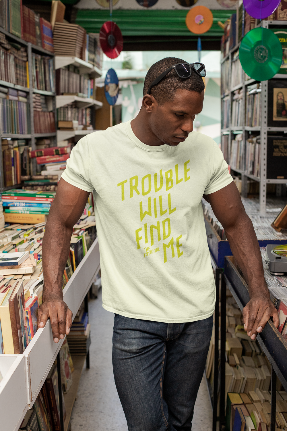 “Trouble Will Find Me” T-Shirt
**We have a very limited supply of this t-shirt, and once sold out we are unable to get new stock as it has been discontinued**