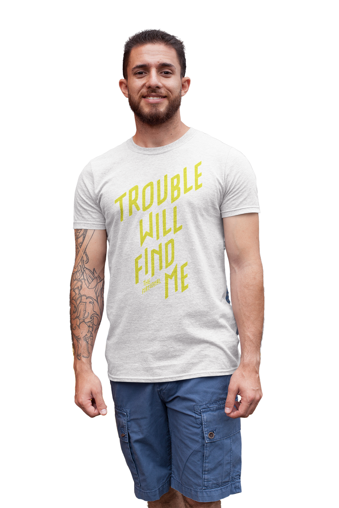 “Trouble Will Find Me” T-Shirt
**We have a very limited supply of this t-shirt, and once sold out we are unable to get new stock as it has been discontinued**