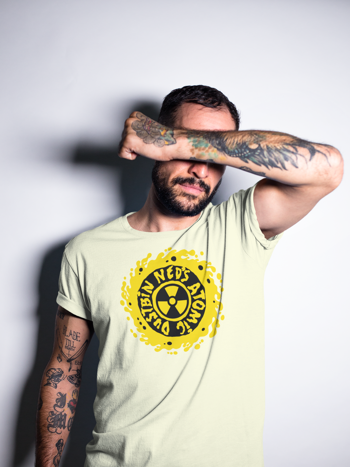 Neds Yellow Logo on Beige T-shirt