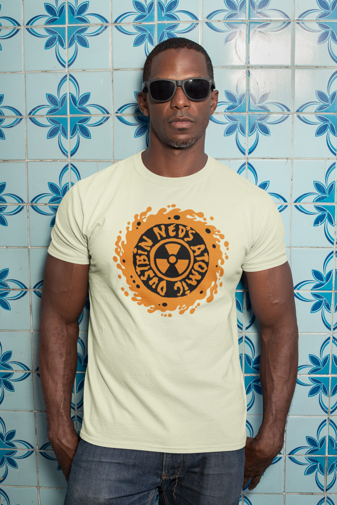 Neds Orange Logo Beige T-shirt