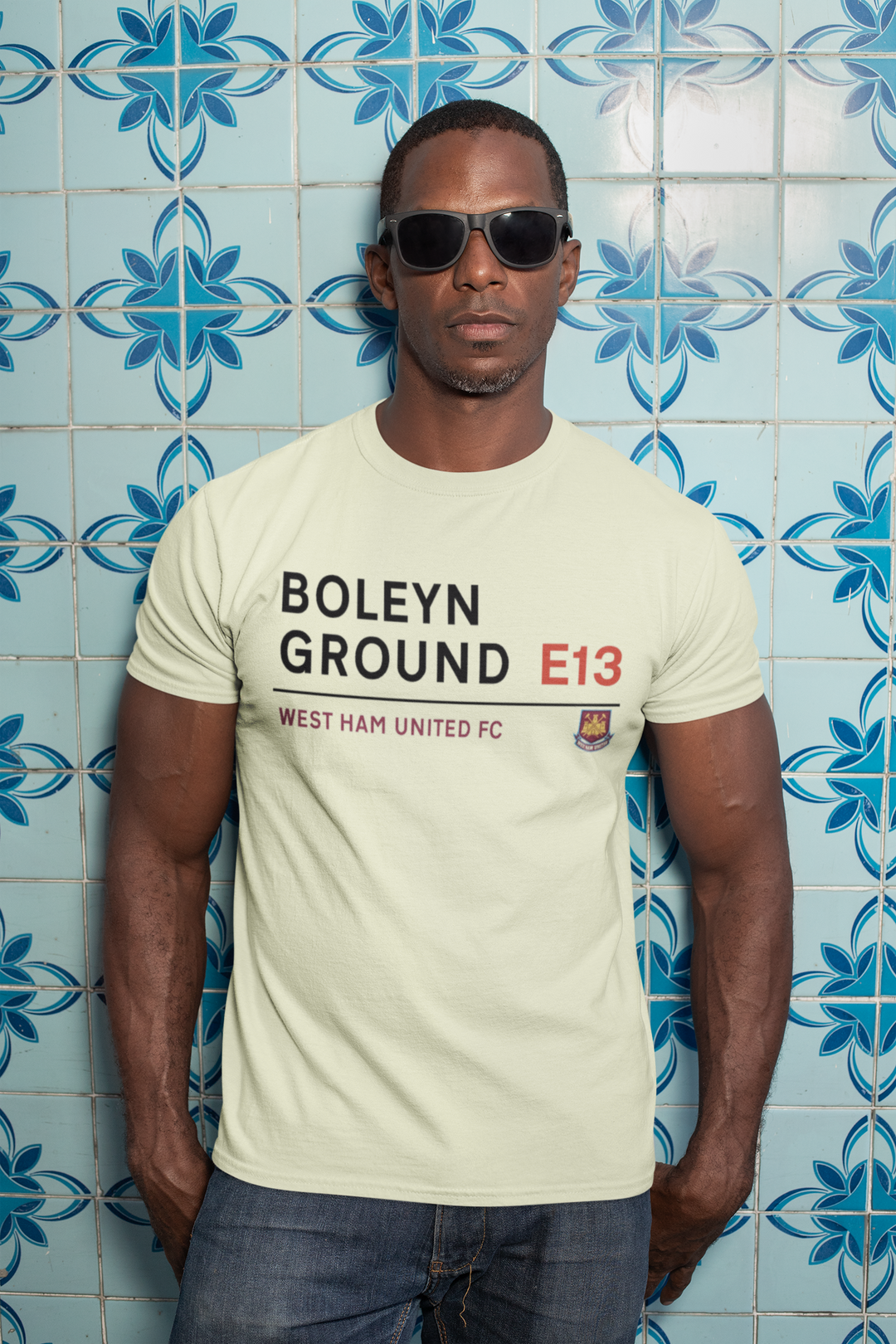 Looking for a stylish way to show your support for West Ham United Football Club? Check out our T-Shirt featuring The Boleyn Ground, former home of the Hammers, showing the famous Boleyn Ground road sign, This eye-catching shirt is sure to turn heads.