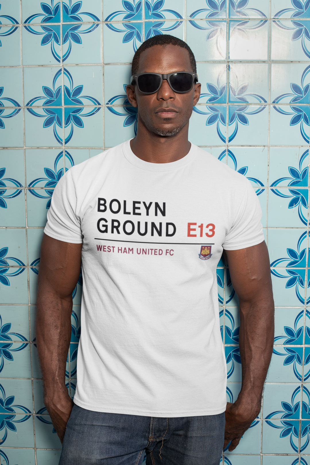 Looking for a stylish way to show your support for West Ham United Football Club? Check out our T-Shirt featuring The Boleyn Ground, former home of the Hammers, showing the famous Boleyn Ground road sign, This eye-catching shirt is sure to turn heads.