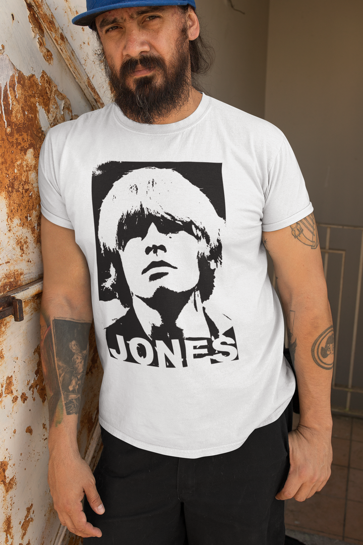Brian Jones of The Rolling Stones Retro Negative Effect T-Shirt – Brian Jone’s attitude and stage presence did a good deal to help define the Rolling Stones' image in the 1960s, and his skills on a variety of instruments lent many of their records a diversity and eclecticism that the group would never match after his departure. Jones was already a rebel who embodied the more flamboyant aspects of the Rolling Stones' lifestyle even before the Rolling Stones formed. A true one off!