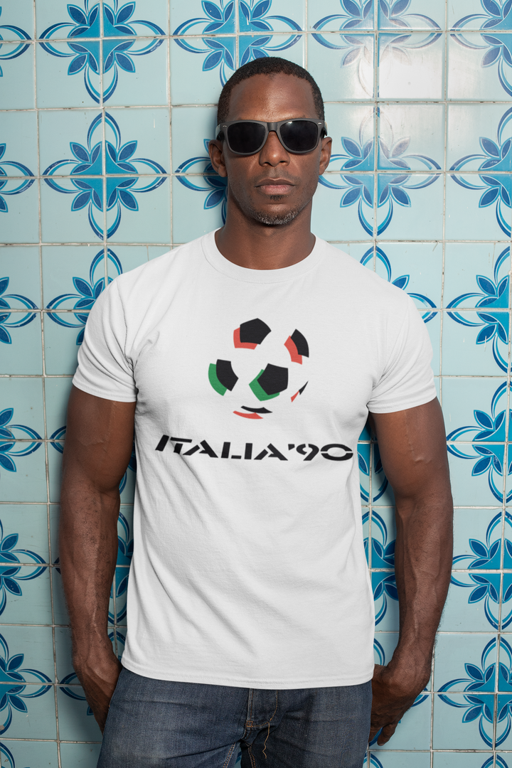 Italia 90 World Cup Retro Vintage Style Football T-shirt.
We love a retro t-shirt here and our ultra cool Italia 90 Football World Cup t-shirt is no exception.
