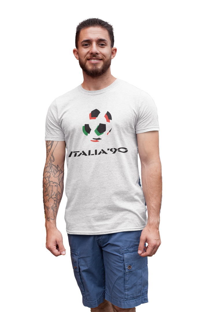 Italia 90 World Cup Retro Vintage Style Football T-shirt.
We love a retro t-shirt here and our ultra cool Italia 90 Football World Cup t-shirt is no exception.
