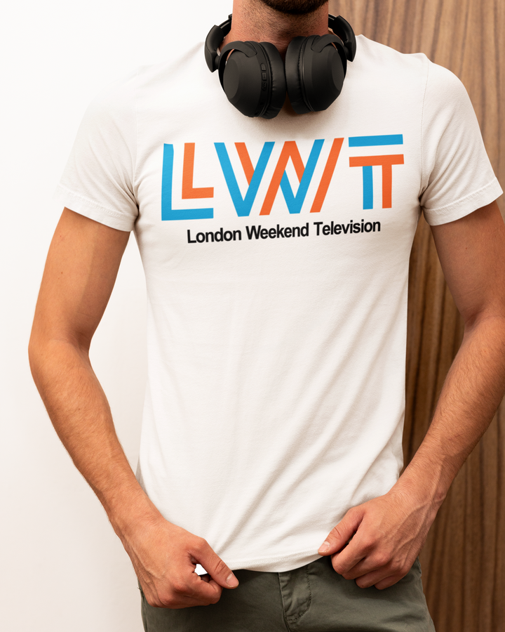 Cool & Original LWT London Weekend Television T-shirt with the Classic 1980s Logo  for that Retro Television Vintage look!! 