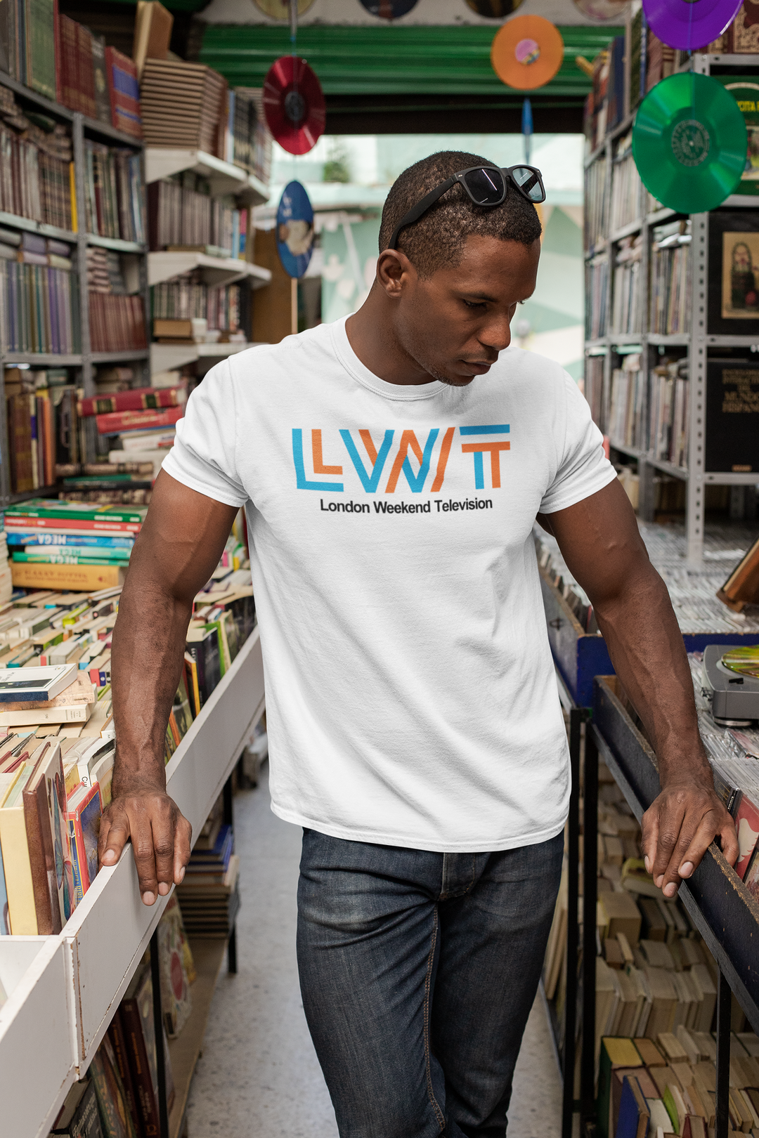 Cool & Original LWT London Weekend Television T-shirt with the Classic 1980s Logo  for that Retro Television Vintage look!! 