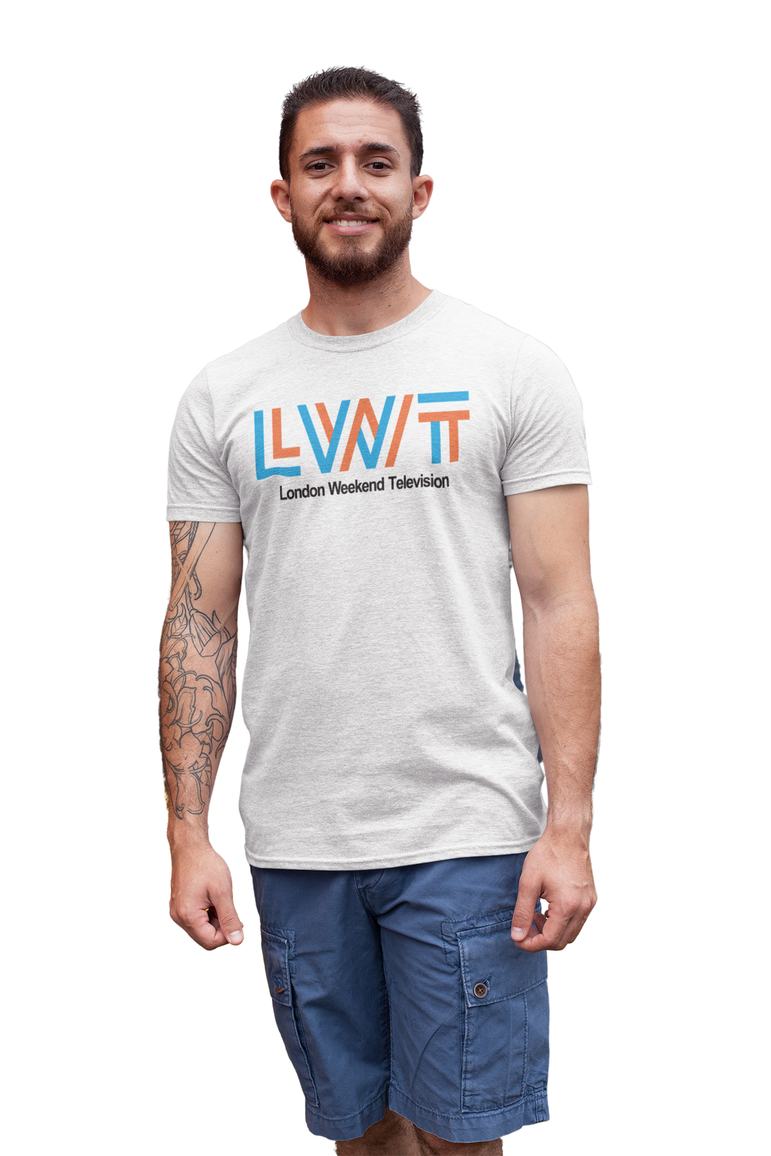 Cool & Original LWT London Weekend Television T-shirt with the Classic 1980s Logo  for that Retro Television Vintage look!! 