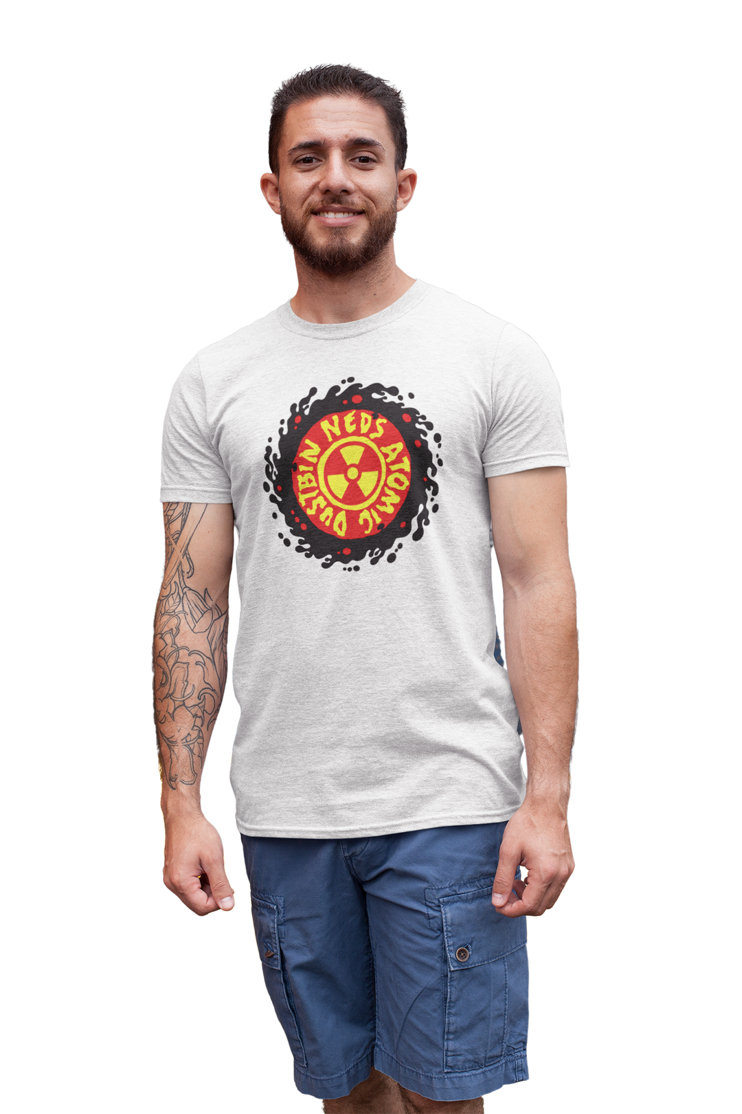 Neds Red & Yellow Logo White T-shirt